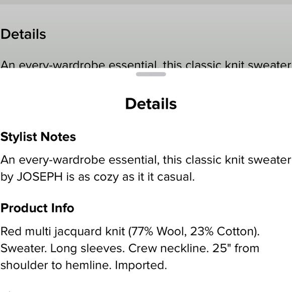 JOSEPH Red Print Crewneck Sweater - Picture 9 of 9